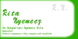 rita nyemecz business card